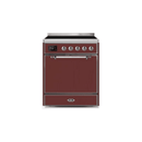 ILVE 30" Majestic II Series Induction Range with 4 Elements 2.3 cu. ft. Total Oven Capacity TFT Oven Control Display UMI30QNE3