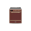 ILVE 30" Majestic II Series Induction Range with 4 Elements 2.3 cu. ft. Total Oven Capacity TFT Oven Control Display UMI30QNE3