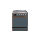 ILVE 30" Majestic II Series Induction Range with 4 Elements 2.3 cu. ft. Total Oven Capacity TFT Oven Control Display UMI30QNE3