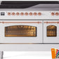 ILVE 48" Nostalgie II Series Freestanding Electric Double Oven Range with 8 Elements, Triple Glass Cool Door, Convection Oven, TFT Oven Control Display and Child Lock - UPI486NMP