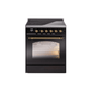 ILVE 30" Nostalgie II Series Freestanding Electric Double Oven Range with 5 Elements, Triple Glass Cool Door, Convection Oven, TFT Oven Control Display and Child Lock - UPI304NMP