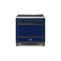 ILVE 36 Inch Majestic II Series Induction Range with 5 Elements 3.5 cu. ft. Oven Capacity TFT Oven Control Display Solid Door UMI09QNS3