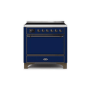 ILVE 36 Inch Majestic II Series Induction Range with 5 Elements 3.5 cu. ft. Oven Capacity TFT Oven Control Display Solid Door UMI09QNS3