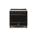 ILVE 36 Inch Majestic II Series Induction Range with 5 Elements 3.5 cu. ft. Oven Capacity TFT Oven Control Display Solid Door UMI09QNS3