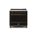 ILVE 36 Inch Majestic II Series Induction Range with 5 Elements 3.5 cu. ft. Oven Capacity TFT Oven Control Display Solid Door UMI09QNS3