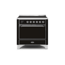 ILVE 36 Inch Majestic II Series Induction Range with 5 Elements 3.5 cu. ft. Oven Capacity TFT Oven Control Display Solid Door UMI09QNS3