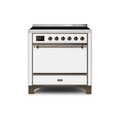 ILVE 36 Inch Majestic II Series Induction Range with 5 Elements 3.5 cu. ft. Oven Capacity TFT Oven Control Display Solid Door UMI09QNS3