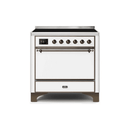 ILVE 36 Inch Majestic II Series Induction Range with 5 Elements 3.5 cu. ft. Oven Capacity TFT Oven Control Display Solid Door UMI09QNS3