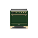 ILVE 36 Inch Majestic II Series Induction Range with 5 Elements 3.5 cu. ft. Oven Capacity TFT Oven Control Display Solid Door UMI09QNS3