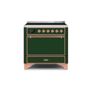 ILVE 36 Inch Majestic II Series Induction Range with 5 Elements 3.5 cu. ft. Oven Capacity TFT Oven Control Display Solid Door UMI09QNS3