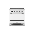 ILVE 36 Inch Majestic II Series Induction Range with 5 Elements 3.5 cu. ft. Oven Capacity TFT Oven Control Display Solid Door UMI09QNS3