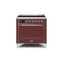 ILVE 36 Inch Majestic II Series Induction Range with 5 Elements 3.5 cu. ft. Oven Capacity TFT Oven Control Display Solid Door UMI09QNS3