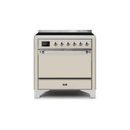 ILVE 36 Inch Majestic II Series Induction Range with 5 Elements 3.5 cu. ft. Oven Capacity TFT Oven Control Display Solid Door UMI09QNS3