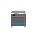 ILVE 36 Inch Majestic II Series Induction Range with 5 Elements 3.5 cu. ft. Oven Capacity TFT Oven Control Display Solid Door UMI09QNS3