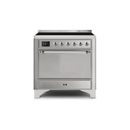 ILVE 36 Inch Majestic II Series Induction Range with 5 Elements 3.5 cu. ft. Oven Capacity TFT Oven Control Display Solid Door UMI09QNS3