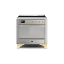 ILVE 36 Inch Majestic II Series Induction Range with 5 Elements 3.5 cu. ft. Oven Capacity TFT Oven Control Display Solid Door UMI09QNS3