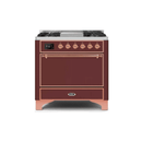 ILVE 36 Inch Majestic II Series Natural/ Propane Gas Burner and Electric Oven Range with 6 Sealed Burners UM09FDQNS3
