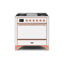 ILVE 36 Inch Majestic II Series Natural/ Propane Gas Burner and Electric Oven Range with 6 Sealed Burners UM09FDQNS3