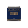 ILVE 36" Majestic II Series Electric Induction and Electric Oven Range with 5 Elements UMI09NS3