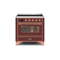 ILVE 36" Majestic II Series Electric Induction and Electric Oven Range with 5 Elements UMI09NS3
