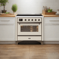 ILVE 36" Majestic II Series Electric Induction and Electric Oven Range with 5 Elements UMI09NS3