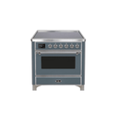 ILVE 36" Majestic II Series Electric Induction and Electric Oven Range with 5 Elements UMI09NS3