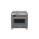 ILVE 36" Majestic II Series Electric Induction and Electric Oven Range with 5 Elements UMI09NS3