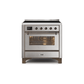 ILVE 36" Majestic II Series Electric Induction and Electric Oven Range with 5 Elements UMI09NS3