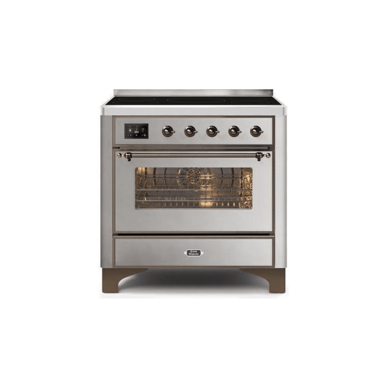 ILVE 36" Majestic II Series Electric Induction and Electric Oven Range with 5 Elements UMI09NS3