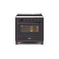 ILVE 36" Majestic II Series Electric Induction and Electric Oven Range with 5 Elements UMI09NS3