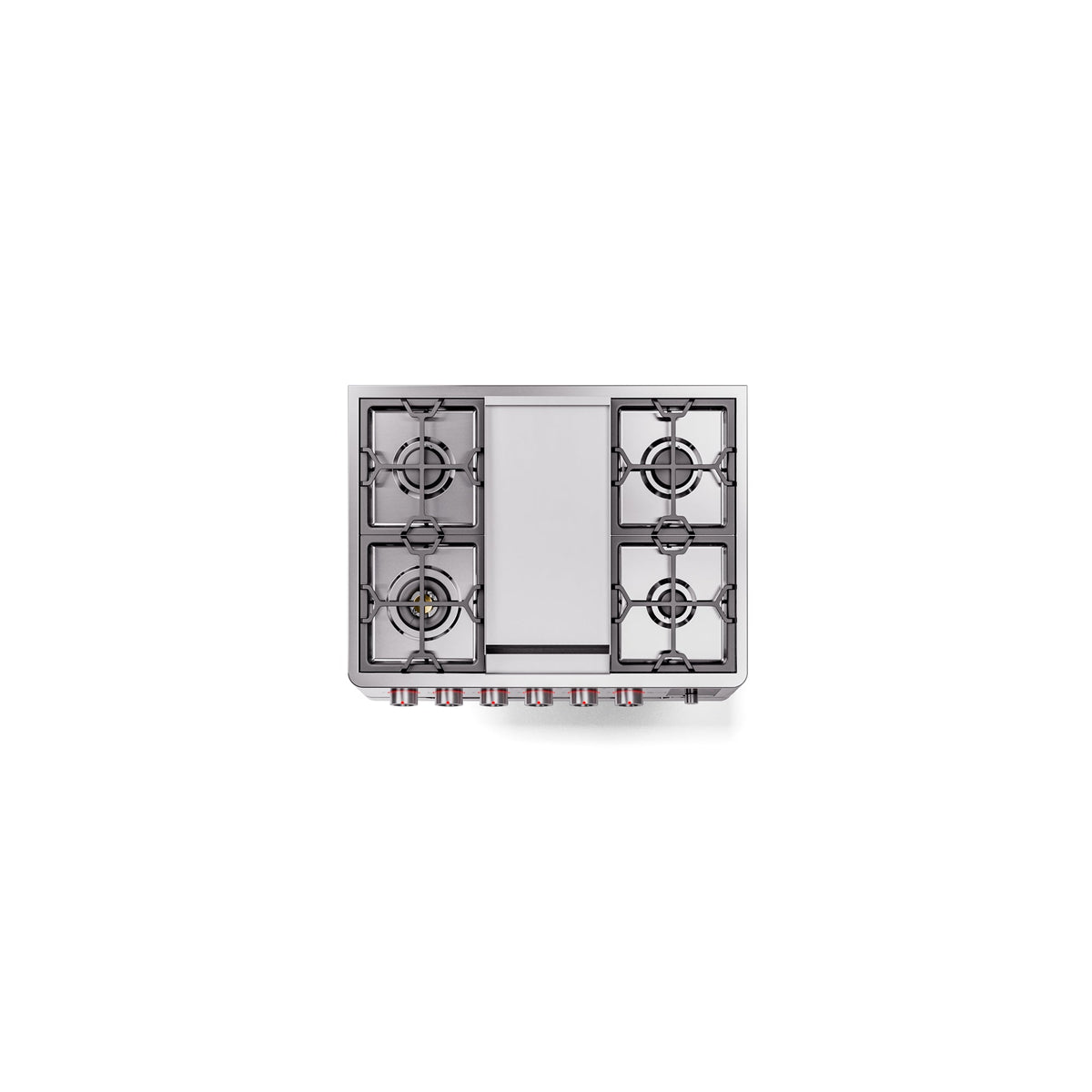 ILVE 36" Panoramagic Freestanding Single Oven Dual Fuel Range with 5 Sealed Burners and Griddle - UPM09FDS3