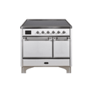 ILVE 40 Inch Majestic II Series Induction Range with 6 Elements Dual Ovens TFT Control Display Solid Oven Door UMDI10QNS3