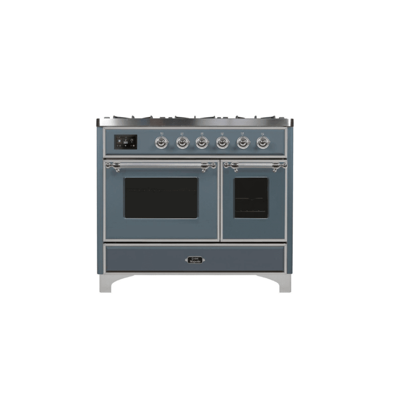 ILVE 40 Inch Majestic II Series Natural Gas/ Propane Gas Burner and Electric Oven with 6 Sealed Burners UMD10FDNS3