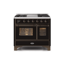 ILVE 40 Inch Majestic II Series Natural Gas/ Propane Gas Burner and Electric Oven with 6 Sealed Burners UMD10FDNS3