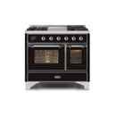 ILVE 40 Inch Majestic II Series Natural Gas/ Propane Gas Burner and Electric Oven with 6 Sealed Burners UMD10FDNS3