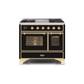 ILVE 40 Inch Majestic II Series Natural Gas/ Propane Gas Burner and Electric Oven with 6 Sealed Burners UMD10FDNS3