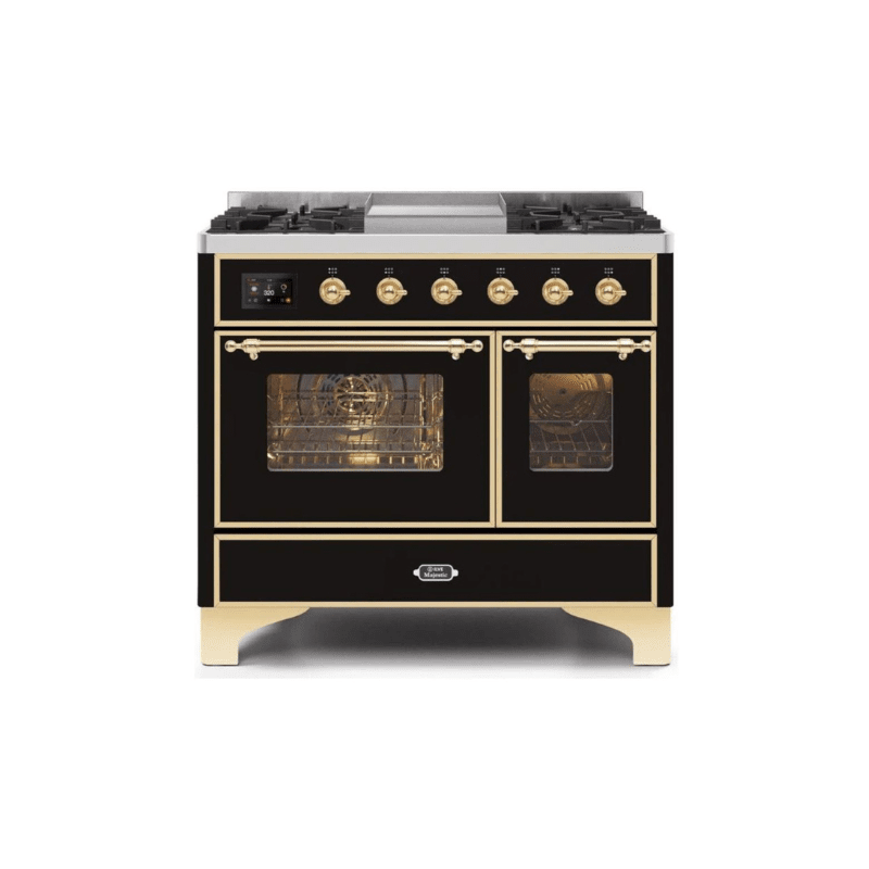 ILVE 40 Inch Majestic II Series Natural Gas/ Propane Gas Burner and Electric Oven with 6 Sealed Burners UMD10FDNS3