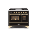 ILVE 40 Inch Majestic II Series Natural Gas/ Propane Gas Burner and Electric Oven with 6 Sealed Burners UMD10FDNS3