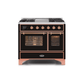 ILVE 40 Inch Majestic II Series Natural Gas/ Propane Gas Burner and Electric Oven with 6 Sealed Burners UMD10FDNS3