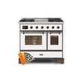 ILVE 40 Inch Majestic II Series Natural Gas/ Propane Gas Burner and Electric Oven with 6 Sealed Burners UMD10FDNS3