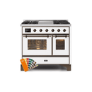 ILVE 40 Inch Majestic II Series Natural Gas/ Propane Gas Burner and Electric Oven with 6 Sealed Burners UMD10FDNS3
