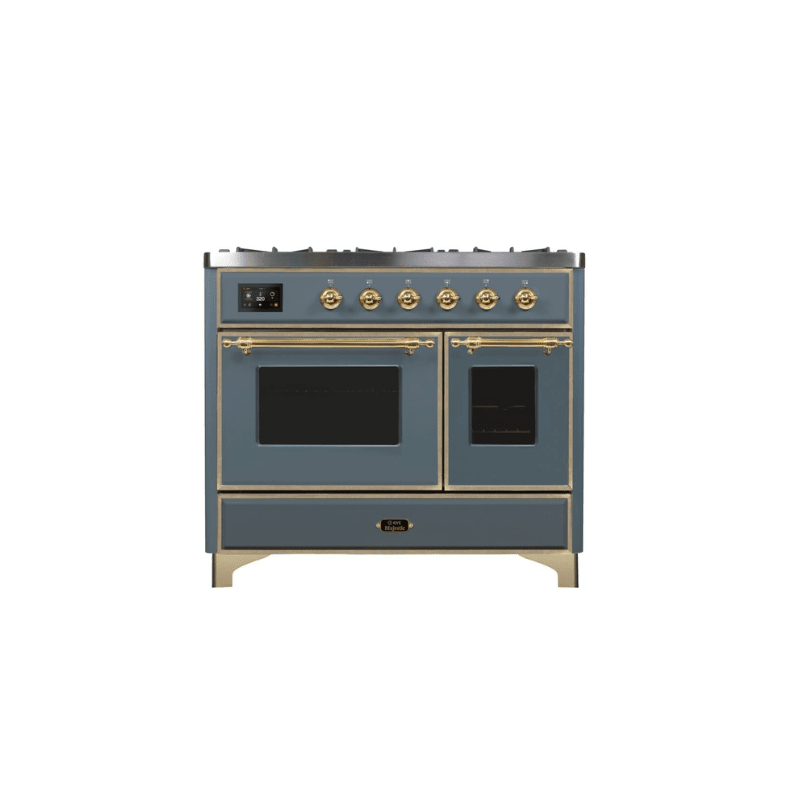 ILVE 40 Inch Majestic II Series Natural Gas/ Propane Gas Burner and Electric Oven with 6 Sealed Burners UMD10FDNS3