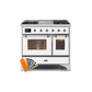 ILVE 40 Inch Majestic II Series Natural Gas/ Propane Gas Burner and Electric Oven with 6 Sealed Burners UMD10FDNS3