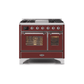 ILVE 40 Inch Majestic II Series Natural Gas/ Propane Gas Burner and Electric Oven with 6 Sealed Burners UMD10FDNS3
