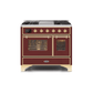 ILVE 40 Inch Majestic II Series Natural Gas/ Propane Gas Burner and Electric Oven with 6 Sealed Burners UMD10FDNS3