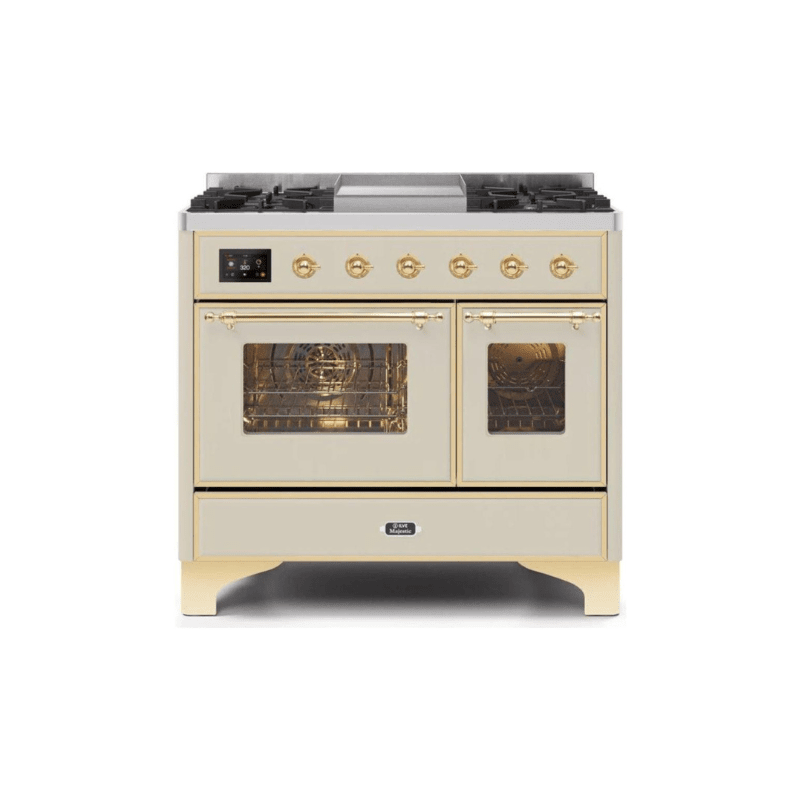ILVE 40 Inch Majestic II Series Natural Gas/ Propane Gas Burner and Electric Oven with 6 Sealed Burners UMD10FDNS3