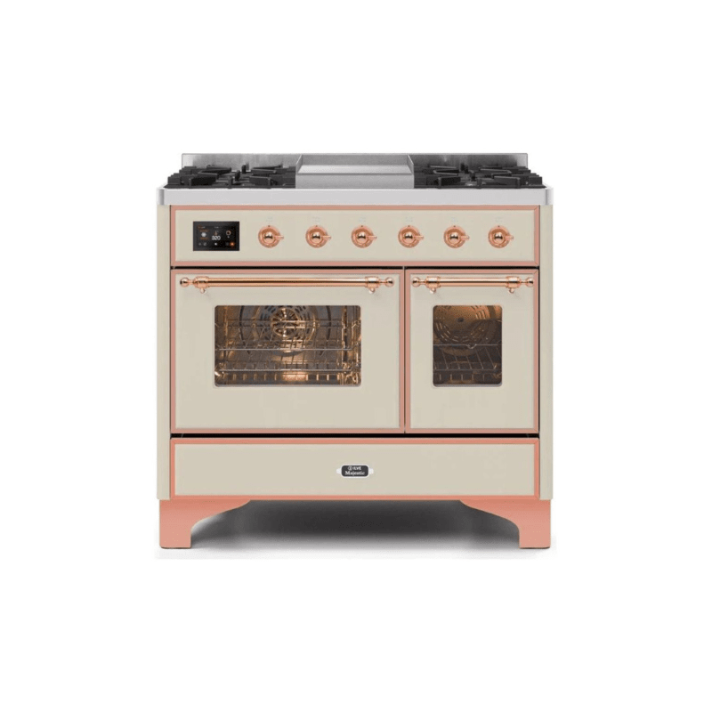 ILVE 40 Inch Majestic II Series Natural Gas/ Propane Gas Burner and Electric Oven with 6 Sealed Burners UMD10FDNS3