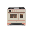 ILVE 40 Inch Majestic II Series Natural Gas/ Propane Gas Burner and Electric Oven with 6 Sealed Burners UMD10FDNS3