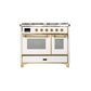 ILVE 40 Inch Majestic II Series Natural Gas/ Propane Gas Burner and Electric Oven with 6 Sealed Burners UMD10FDNS3