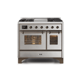 ILVE 40 Inch Majestic II Series Natural Gas/ Propane Gas Burner and Electric Oven with 6 Sealed Burners UMD10FDNS3